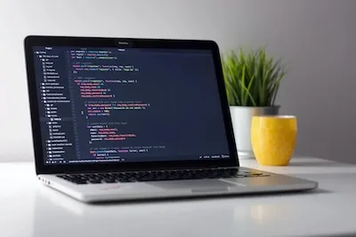 man at computer